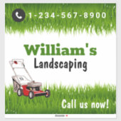 Lawn Mowing Cutting Services, Lawn Care Sticker (Vel)