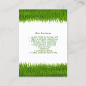 Lawn Mowing Cutting Services, Lawn Care Visitekaartje (Achterkant)