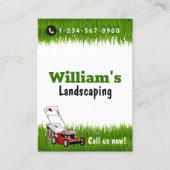 Lawn Mowing Cutting Services, Lawn Care Visitekaartje (Voorkant)