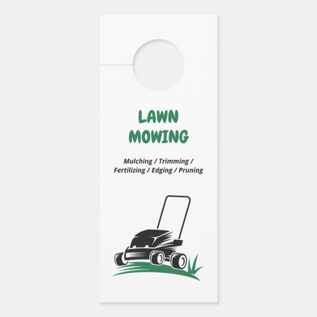 Lawn Mowing Deurhanger (Voorkant)