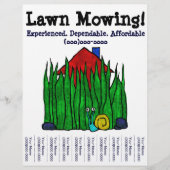 Lawn Mowing! Eigen zorg. Yard Word. Aangepaste bro Flyer (Voorkant)