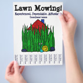 Lawn Mowing! Eigen zorg. Yard Word. Aangepaste bro Flyer (Hand)