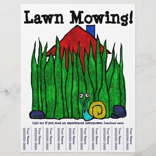 Lawn Mowing! Flyer (Voorkant)