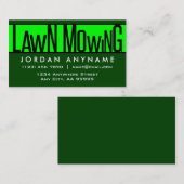 Lawn Mowing Funky Text Visitekaartje (Voorkant / Achterkant)