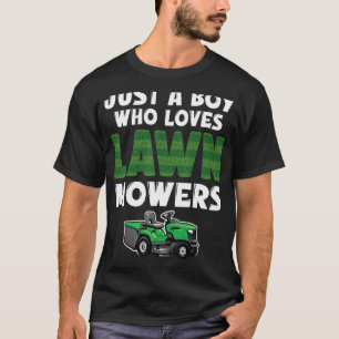 Lawn Mowing Gewoon een jongen die van Mowers Garde T-shirt