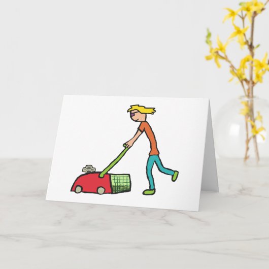 Lawn Mowing Kaart (Gele Bloem)