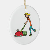 Lawn Mowing Keramisch Ornament (Rechts)