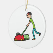 Lawn Mowing Keramisch Ornament (Links)