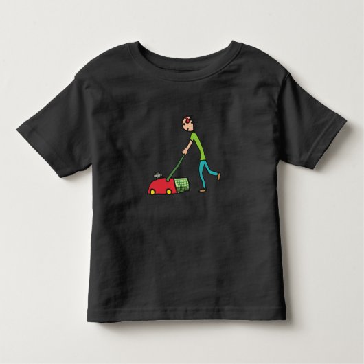 Lawn Mowing Kinder Shirts (Voorkant)