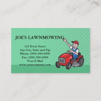 Lawn Mowing Landscaper Gardener Visitekaartje