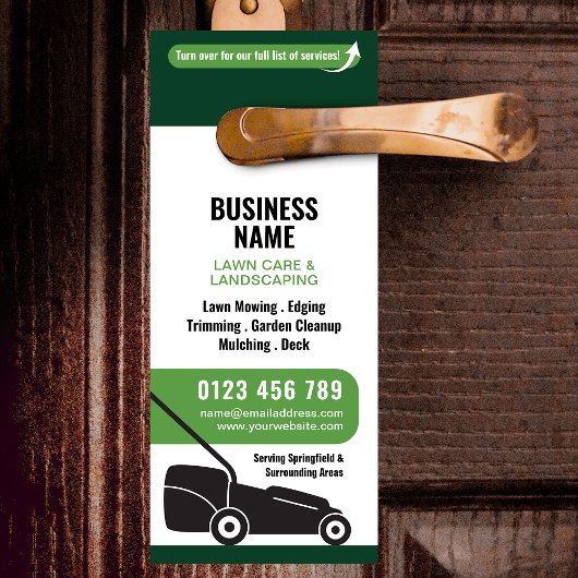 Lawn Mowing & Landscaping Business Marketing Deurhanger