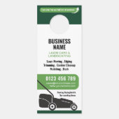 Lawn Mowing & Landscaping Business Marketing Deurhanger (Voorkant)