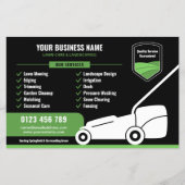 Lawn Mowing & Landscaping Business Marketing Flyer (Voorkant)