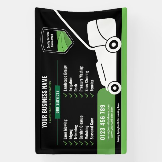 Lawn Mowing & Landscaping Business Marketing Spandoek (Verticaal)