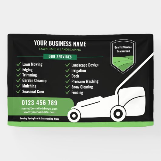 Lawn Mowing & Landscaping Business Marketing Spandoek (Horizontaal)