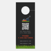 Lawn Mowing Landscaping Garden Lawn Care Black Deurhanger (Achterkant)