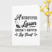 Lawn Mowing Lawn Mower A Beauful Lawn Gardening Kaart (Gele Bloem)