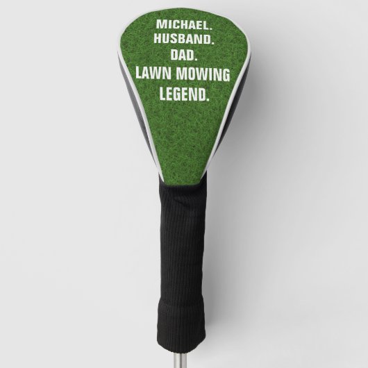 Lawn Mowing Legend Funny Personalized Golfheadcover (Voorkant)