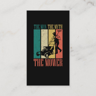 Lawn Mowing Man Janitor Dad Landscaper Vader Visitekaartje