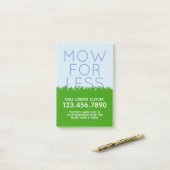 Lawn Mowing Services en Visitekaartjes brochures Post-it® Notes (Op bureau)