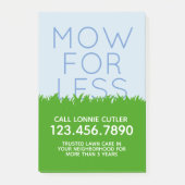 Lawn Mowing Services en Visitekaartjes brochures Post-it® Notes (Voorkant)