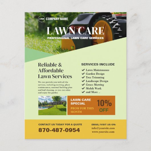 Lawn Mowing Services Flyer (Voorkant)