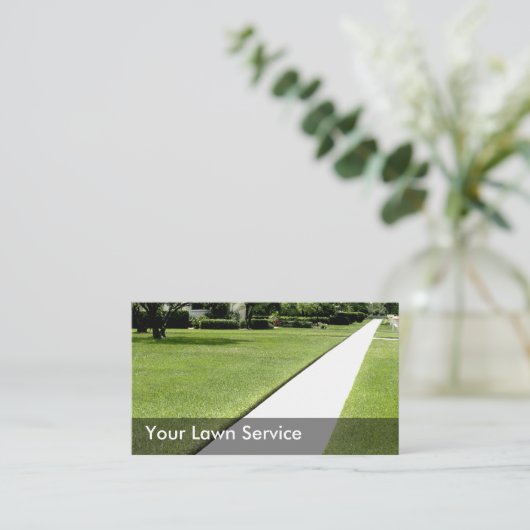 Lawn Mowing Services Visitekaartje (Staand voorkant)