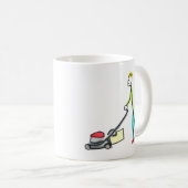 Lawn Mowing Stickman Koffiemok (Voorkant rechts)