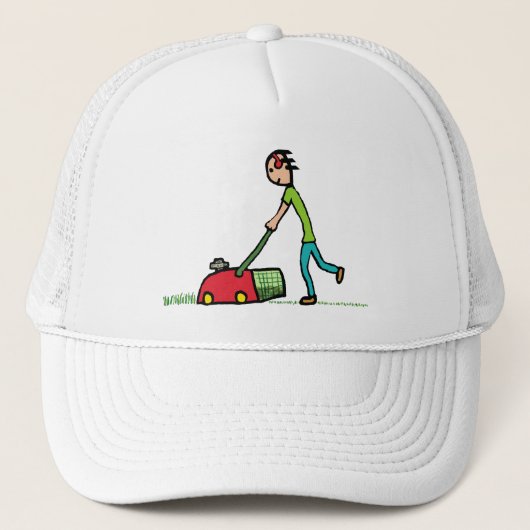 Lawn Mowing Trucker Pet (Voorkant)