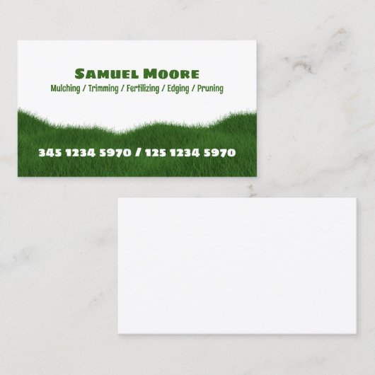 Lawn Mowing Visitekaartje (Voorkant / Achterkant)