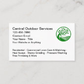 Lawn Outdoor Services Business Cards Mockup  Visitekaartje (Voorkant)