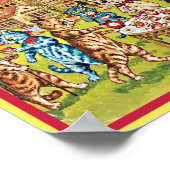 Lawn Party Cats  Louis Wain Art copy Poster (Hoek)