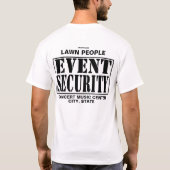 Lawn People Event Security (light) T-shirt (Achterkant)