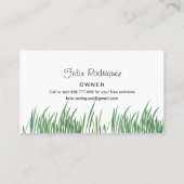 Lawn Photo Free Estimate Landscaping Visitekaartje (Achterkant)