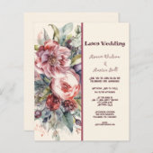 LAWN Pink en Burgundy Peonies Wedding (Voorkant / Achterkant)