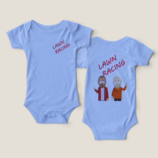 “Lawn Racing Baby Bodysuit – Classic Logo Edition” (Ontwerp Voorkant & Achterkant)