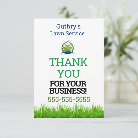 Lawn Service Bedankkaart (Staand voorkant)