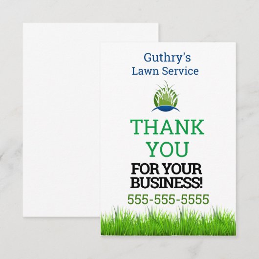 Lawn Service Bedankkaart (Voorkant / Achterkant)