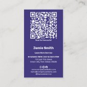 Lawn Service Branding QR Code Foto Grasmaaier Visitekaartje (Achterkant)