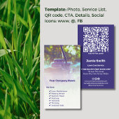 Lawn Service Branding QR Code Foto Grasmaaier Visitekaartje