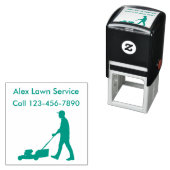 Lawn Service Business Ink Stamp Zelfinktende Stempel (In situ)