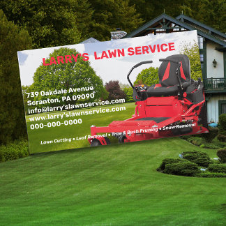 Lawn Service Company  Business Card Visitekaartje