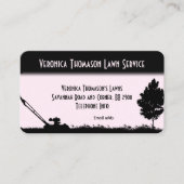 Lawn Service Landschap met een Woman's Touch Visitekaartje (Voorkant)