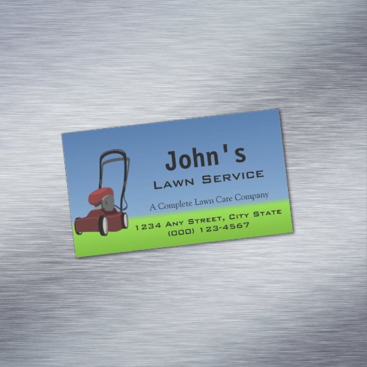 Lawn Service Magnetisch Visitekaartje (Voorbeeld)