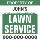 Lawn Service Property Custom-Cut Vinyl Sticker (Voorkant)