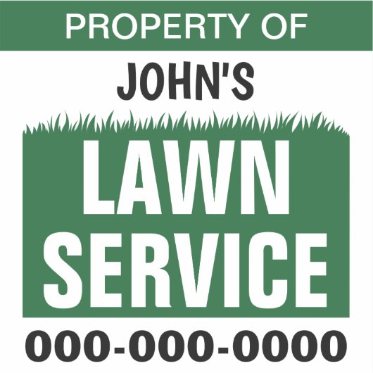 Lawn Service Property Custom-Cut Vinyl Sticker (Voorkant)