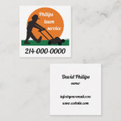 Lawn Service Vierkante Visitekaartje (Voorkant / Achterkant)