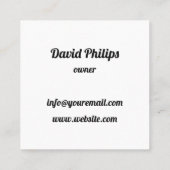 Lawn Service Vierkante Visitekaartje (Achterkant)