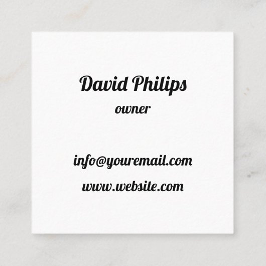 Lawn Service Vierkante Visitekaartje (Achterkant)