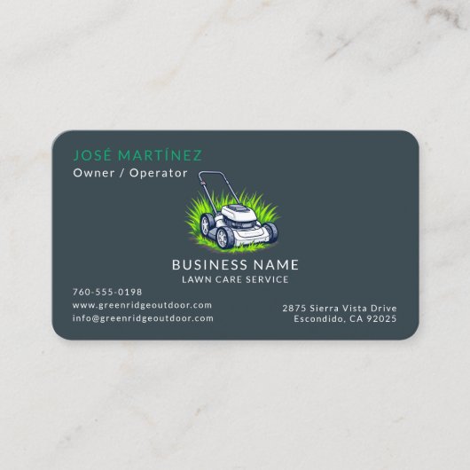 Lawn Service Visitekaartje (Voorkant)